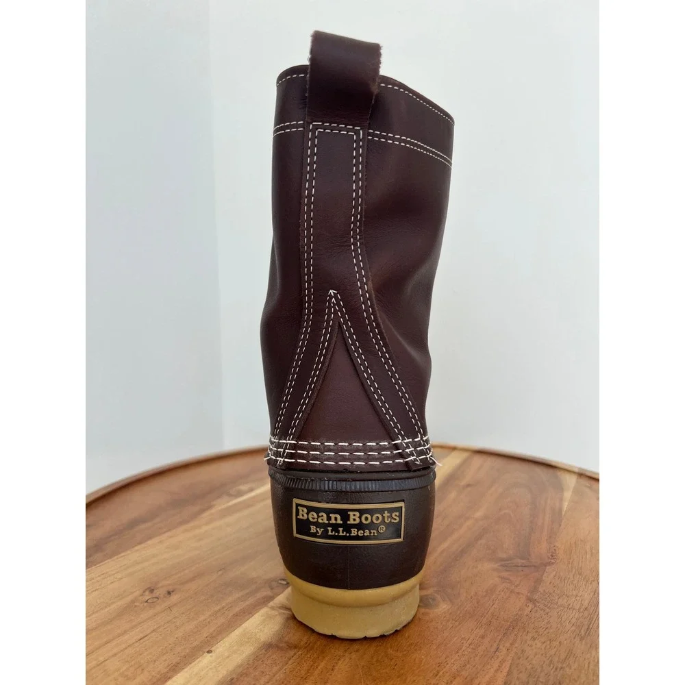 L.L. Bean Duck Boots‎ Mens 10M Brown Leather Waterproof Rain Snow Made in USA